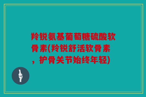 羚锐氨基葡萄糖硫酸软骨素(羚锐舒活软骨素，护骨关节始终年轻)