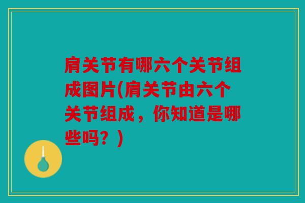 肩关节有哪六个关节组成图片(肩关节由六个关节组成，你知道是哪些吗？)