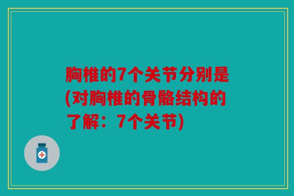 胸椎的7个关节分别是(对胸椎的骨骼结构的了解：7个关节)