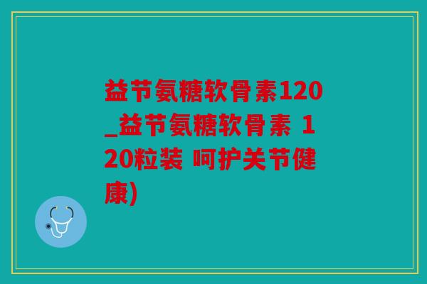 益节氨糖软骨素120_益节氨糖软骨素 120粒装 呵护关节健康)