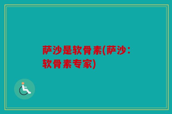 萨沙是软骨素(萨沙：软骨素专家)