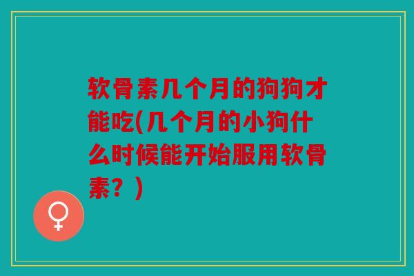 软骨素几个月的狗狗才能吃(几个月的小狗什么时候能开始服用软骨素？)