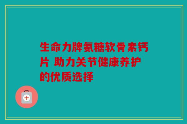 生命力牌氨糖软骨素钙片 助力关节健康养护的优质选择