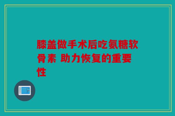 膝盖做手术后吃氨糖软骨素 助力恢复的重要性 膝盖做手术后吃氨糖软骨素 助力恢复的重要性