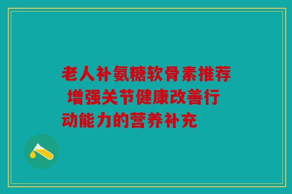 老人补氨糖软骨素推荐 增强关节健康改善行动能力的营养补充