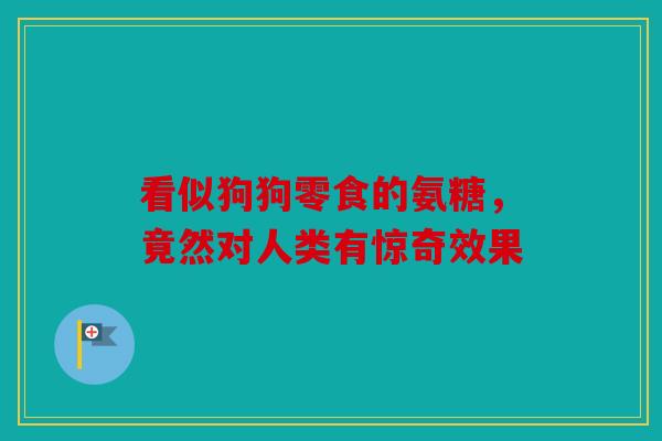 看似狗狗零食的氨糖，竟然对人类有惊奇效果