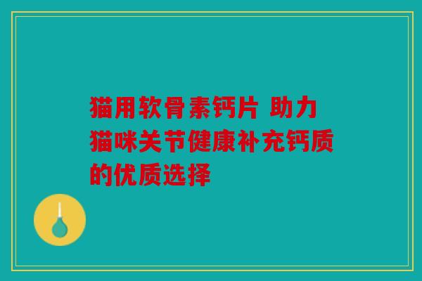 猫用软骨素钙片 助力猫咪关节健康补充钙质的优质选择