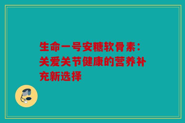 生命一号安糖软骨素：关爱关节健康的营养补充新选择
