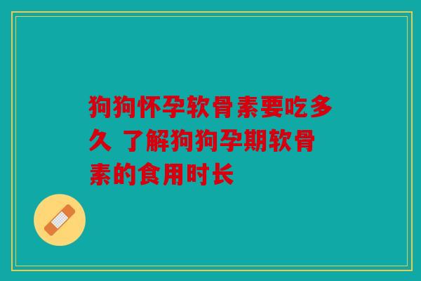 狗狗怀孕软骨素要吃多久 了解狗狗孕期软骨素的食用时长