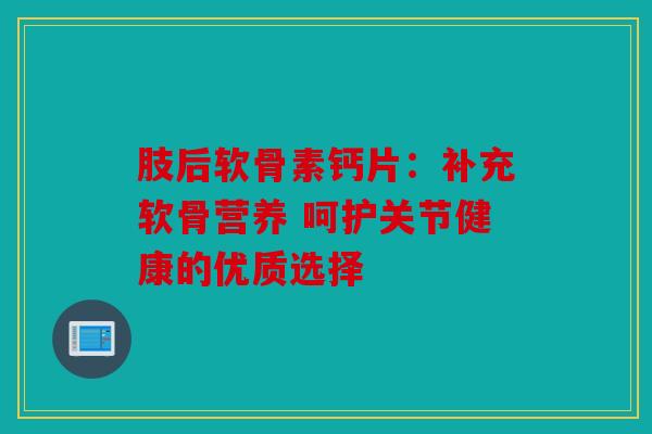 肢后软骨素钙片：补充软骨营养 呵护关节健康的优质选择