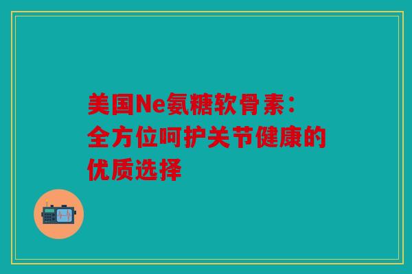 美国Ne氨糖软骨素：全方位呵护关节健康的优质选择