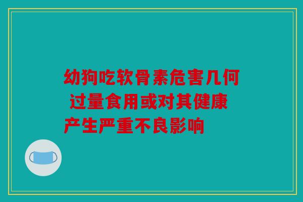 幼狗吃软骨素危害几何 过量食用或对其健康产生严重不良影响