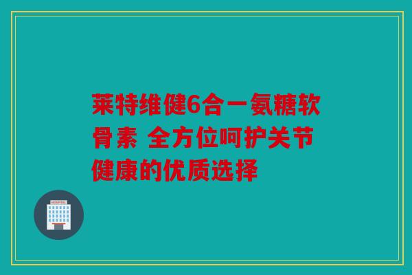 莱特维健6合一氨糖软骨素 全方位呵护关节健康的优质选择