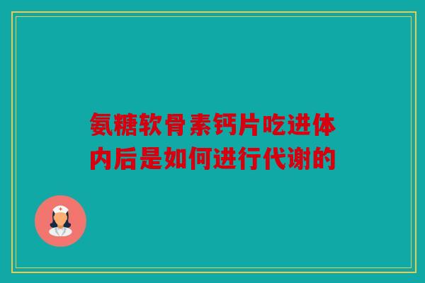 氨糖软骨素钙片吃进体内后是如何进行代谢的