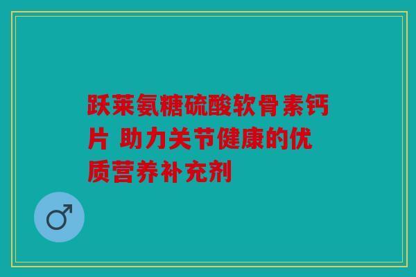 跃莱氨糖硫酸软骨素钙片 助力关节健康的优质营养补充剂 跃莱氨糖硫酸软骨素钙片 助力关节健康的优质营养补充剂