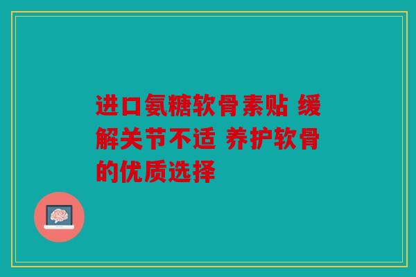 进口氨糖软骨素贴 缓解关节不适 养护软骨的优质选择